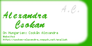 alexandra csokan business card